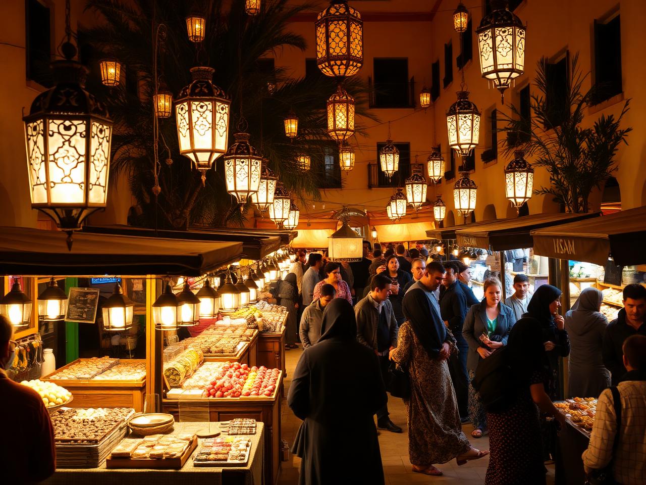Ramadan evening atmosphere at Hotel Chams Tetouan